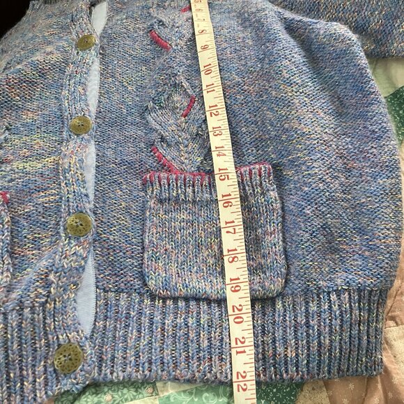 Sundance Cable Knit Carigan Womens Purple Knit Granny Boho - Picture 5 of 5